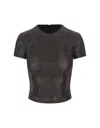 Giuseppe Di Morabito Black Short-sleeved Top With Crystals
