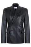 Giuseppe Di Morabito Black Solid Notched Lapel Jacket In Black