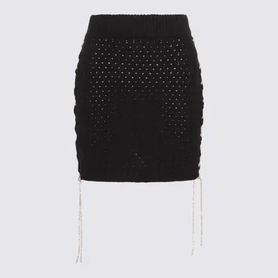GIUSEPPE DI MORABITO GIUSEPPE DI MORABITO BLACK STRETCH RUFFLED MINI SKIRT