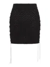 Giuseppe Di Morabito Black Stretch Ruffled Mini Skirt In Black