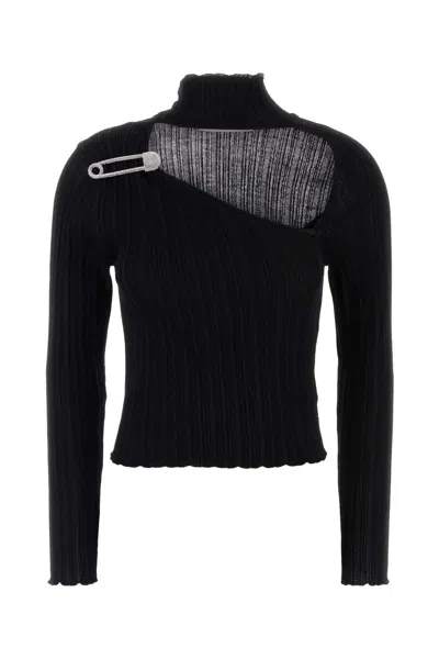 GIUSEPPE DI MORABITO GIUSEPPE DI MORABITO BLACK WOOL BLEND TOP
