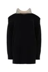Giuseppe Di Morabito Black Wool Oversize Sweater In Animal Print