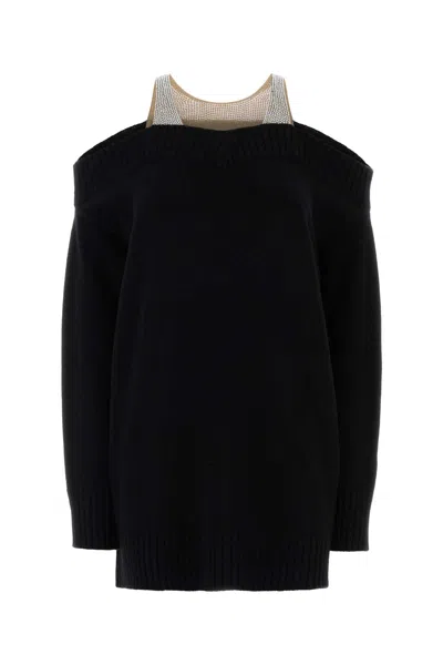 GIUSEPPE DI MORABITO BLACK WOOL OVERSIZE SWEATER