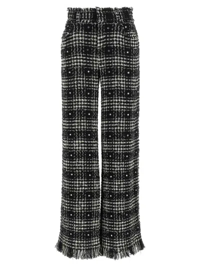 GIUSEPPE DI MORABITO BLACKWHITE PRINCE OF WALES PANTS