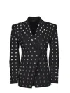 Giuseppe Di Morabito Black Rhinestone-embellished Blazer With Asymmetrical Closure In Black
