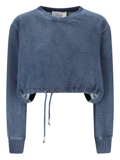 Giuseppe Di Morabito Drawstring-hem Sweatshirt In Blue