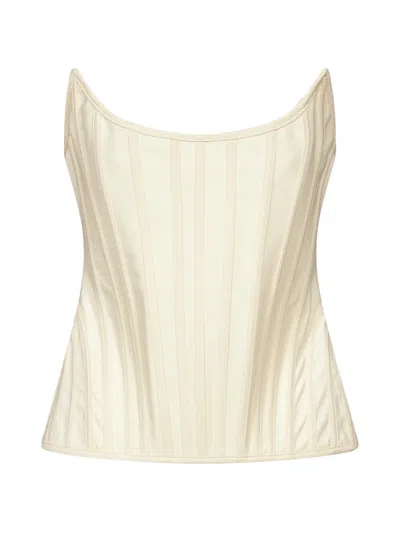 Giuseppe Di Morabito Boned Corset Top In Neutral