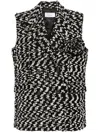Giuseppe Di Morabito Double-breasted Boucle Vest Gilet In Black