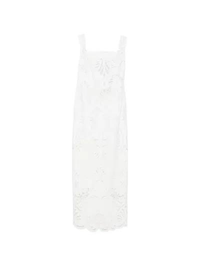 Giuseppe Di Morabito Broderie-anglaise Scalloped Maxi Dress In Brown