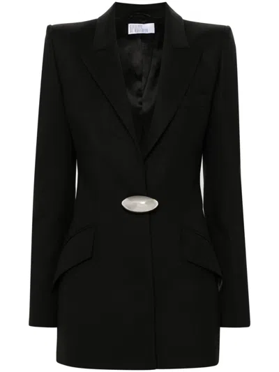 Giuseppe Di Morabito Brooch-appliqué Blazer In Black