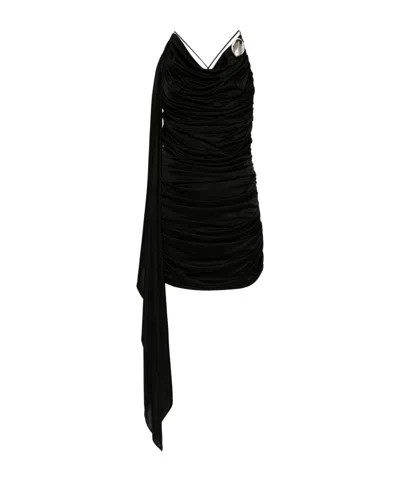 GIUSEPPE DI MORABITO BROOCH-DETAIL MINI DRESS