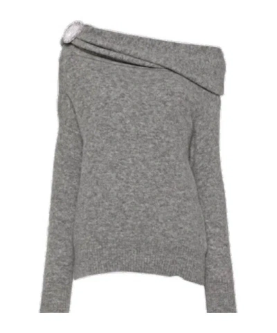 GIUSEPPE DI MORABITO BROOCH DETAIL SWEATER
