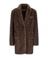 Giuseppe Di Morabito Brown Eco Fur Coat In Brown