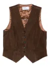 Giuseppe Di Morabito Button-fastening Suede Waistcoat In Brown