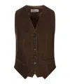 Giuseppe Di Morabito Button-fastening Suede Waistcoat In Brown