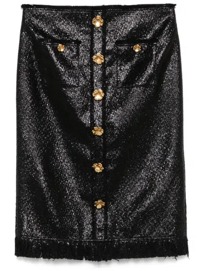 Giuseppe Di Morabito Button-flower Detailed Mini Skirt In Black