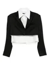 Giuseppe Di Morabito Buttoned Cropped Jacket In Black