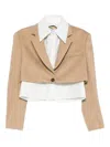 Giuseppe Di Morabito Buttoned Cropped Jacket In Neutral