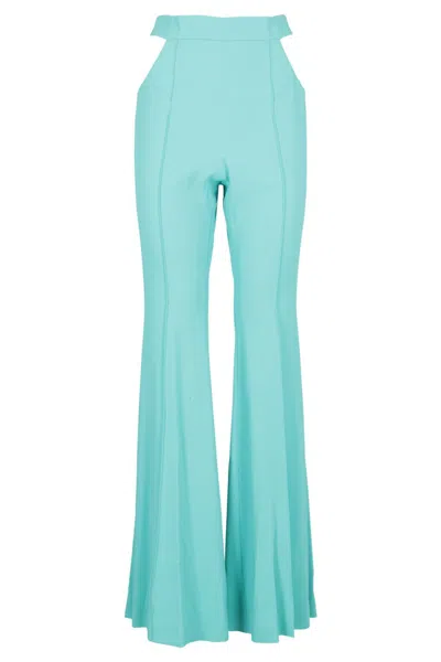 GIUSEPPE DI MORABITO GIUSEPPE DI MORABITO CADY ENVERS SATIN LIGHT BLUE PANTS