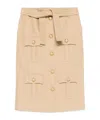 Giuseppe Di Morabito Cargo Midi Skirt In Gold
