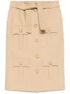 Giuseppe Di Morabito Cargo Midi Skirt In Neutrals