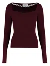 Giuseppe Di Morabito Chain-embellished Ribbed Sweater In Red