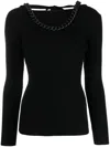 Giuseppe Di Morabito Chain-link Keyhole Jumper In Schwarz