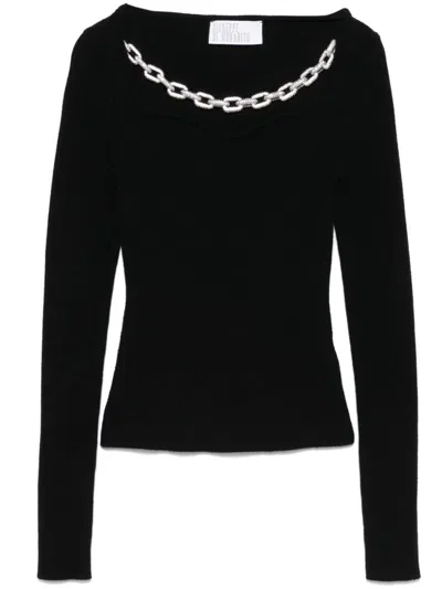GIUSEPPE DI MORABITO CHAIN-DETAIL SWEATER