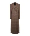 Giuseppe Di Morabito Check-print Double-breasted Coat In Brown