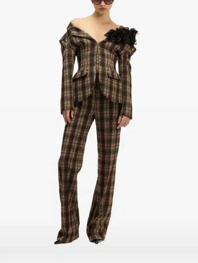 Giuseppe Di Morabito Check-pattern Jacket In Black