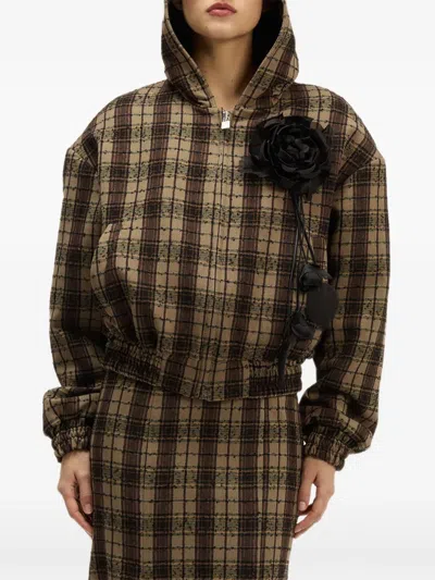 Giuseppe Di Morabito Check-pattern Jacket In Brown