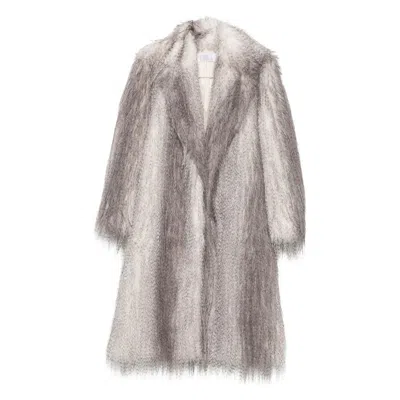 Giuseppe Di Morabito Belted Faux-fur Coat In Gray