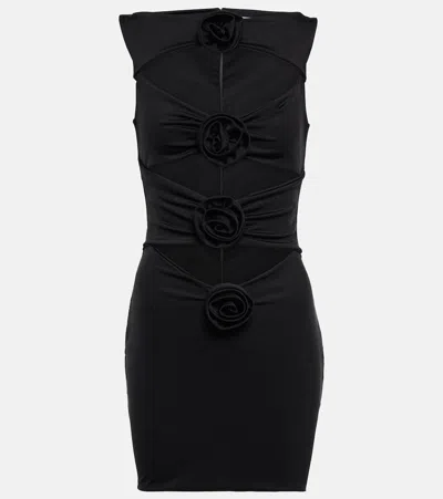 Giuseppe Di Morabito Corsage Cutout Crêpe Minidress In Black