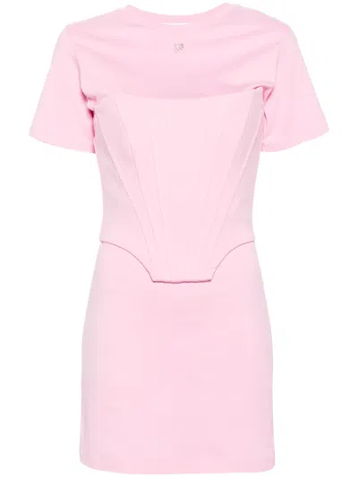 Giuseppe Di Morabito Corset-insert T-shirt Dress In Pink