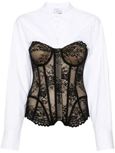 Giuseppe Di Morabito Floral-lace Bustier Top In Black