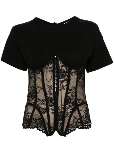 Giuseppe Di Morabito Corset-style T-shirt In Black