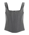Giuseppe Di Morabito Women's Stretch Wool Corset Top With Nine Words In Black
