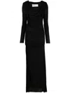 Giuseppe Di Morabito Cowl-neck Draped Maxi Dress In Schwarz