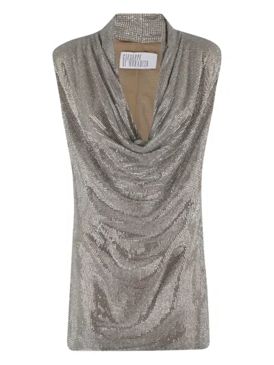 GIUSEPPE DI MORABITO COWL-NECK MINI DRESS