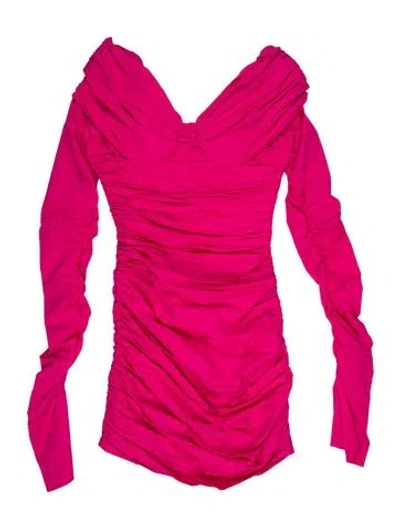 Pre-owned Giuseppe Di Morabito Cowl Neck Mini Dress In Pink