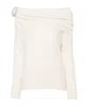 Giuseppe Di Morabito Off-the-shoulder Alpaca-blend Jumper In White