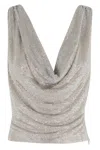 Giuseppe Di Morabito Cowl Neckline Silver Top In Gray