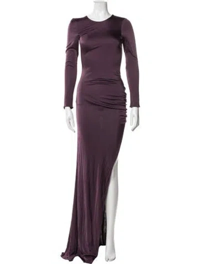 Pre-owned Giuseppe Di Morabito Crew Neck Long Dress In Purple