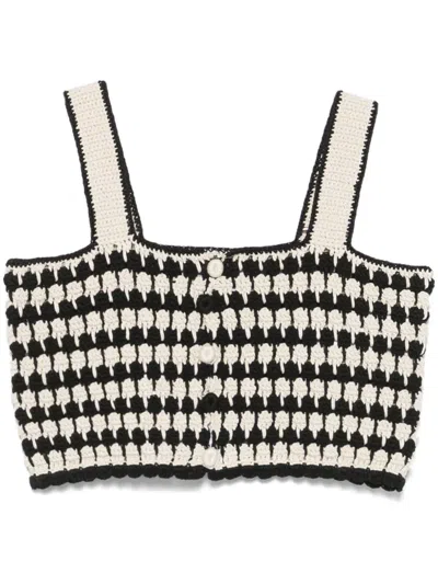 Giuseppe Di Morabito Crochet-knit Top In Black