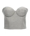 Giuseppe Di Morabito Structured Cups Cropped Bustier Top In Gray