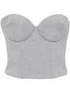 Giuseppe Di Morabito Cropped Corset In Grey
