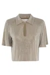 GIUSEPPE DI MORABITO GIUSEPPE DI MORABITO CROPPED EMBELLISHED POLO SHIRT