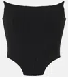 Giuseppe Di Morabito Wool Strapless Bustier Top In Black