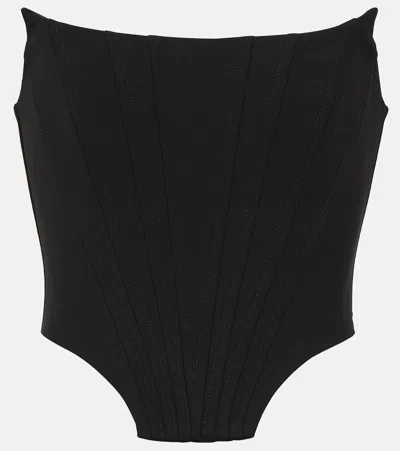 GIUSEPPE DI MORABITO CROPPED WOOL-BLEND TOP