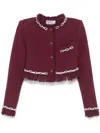 Giuseppe Di Morabito Crystal-chain Cropped Jacket In Purple